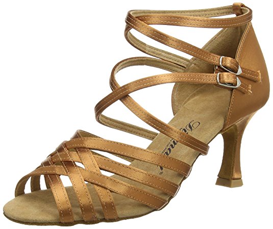 zapato baile mujer dorado para salsa tango y bachata