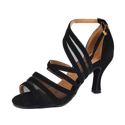 zapato de baile barato para mujer de color negro